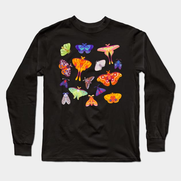 Moth Long Sleeve T-Shirt by pikaole